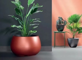 Plastový kvetináč s vložkou HEOS antracit