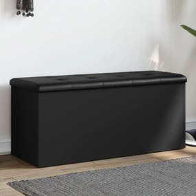 Úložná lavička čierna 102x42x45 cm kompozitné drevo 835055