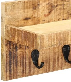 vidaXL Nástenný vešiak na kabáty 60x15x20 cm surový teakový masív-