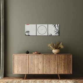 Obraz - Hora Fuji (s hodinami) (90x30 cm)