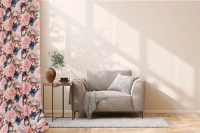 Záves VELVET LIGHT na riasiacu pásku ružový 140x270 cm