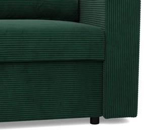 Rohová rozkladacia sedačka NEO Poso fľaškovo zelená