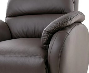 Kožené hojdacie kreslo s elektrickým polohovaním ELEGANT 1, čierná