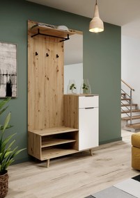 Předsíňová stěna Nordic B 100 cm dub Artisan/bílá