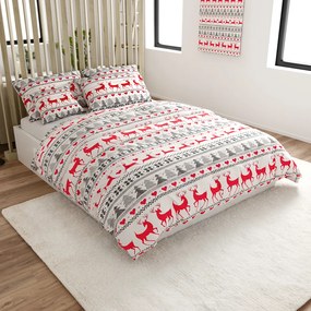 Flanelové obliečky DEER DREAMS biele Rozmer obliečky: 2 ks 70 x 90 cm | 200 x 220 cm