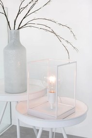 Stolní lampa z bílého kovového rámu Tilde S - Ø 20,5*30,5 cm