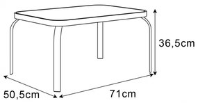 Záhradný nábytok Brenda 2 stoličky + lavice + stôl čierna, šeda