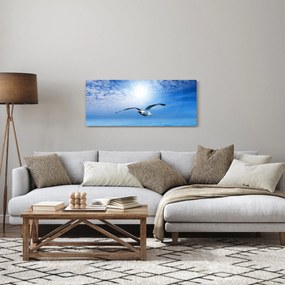 Obraz - Čajka nad morom (120x50 cm)