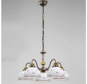 Kolarz 731.85.69 - Luster na reťazi NONNA 5xE27/75W/230V červená