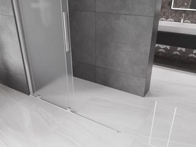 Mexen Velar, sprchová zástena s posuvnými dverami Walk-in 150 x 200 cm, 8mm sklo námraza, chrómová, 871-150-000-33-01
