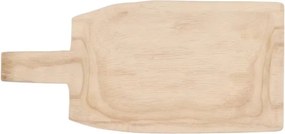 Prírodný drevený dekoračný podnos s rukoväťou Tippo - 32*15*4 cm