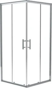 Deante Jasmin Plus, štvorcový sprchový kút s posuvnými dverami 80x80 cm, výška 190cm, 5mm číre sklo s ActiveCover, chrómový profil, KTJ_042P