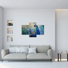 Obraz - Maľba páva (90x60 cm)
