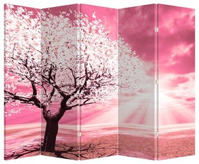 Paraván - Ružový strom (210x170 cm)