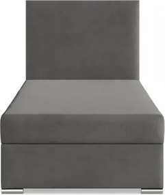 Čalúnená posteľ ZONZA Velvet 90×200 cm sivá