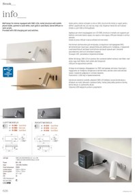 Redo 01-2985 - LED Nástenné bodové svietidlo BROOK LED/8W/230V + LED/3W USB čierna