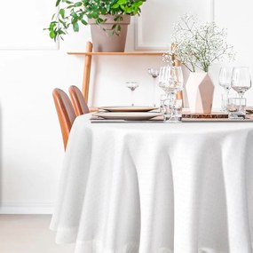 Dekorstudio Okrúhly obrus ELIZA zdobený striebornou niťou Priemer obrusu: 120cm