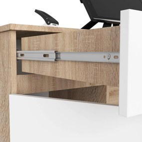 PC stolík Aranandose (dub sonoma + biela). Vlastná spoľahlivá doprava až k Vám domov. 1117051