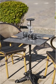 Bistro stôl Bsamira 4 (sivá + čierna). Akcia -15%. Vlastná spoľahlivá doprava až k Vám domov. 1146534
