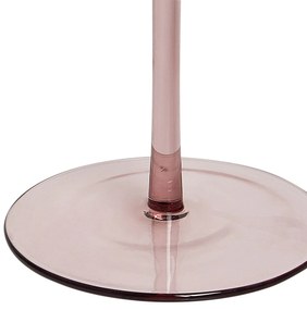 Sada 4 pohárov na víno 380 ml ružová AMETHYST Beliani