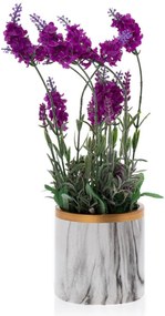 KERAMICKÝ KVETINÁČ SONA 11X11 CM BIELA/ZLATÁ