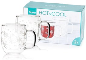 4Home Termo pohár Hot&Cool Snowflake 350 ml, 2 ks