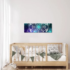 Obraz abstrakcie (s hodinami) (90x30 cm)