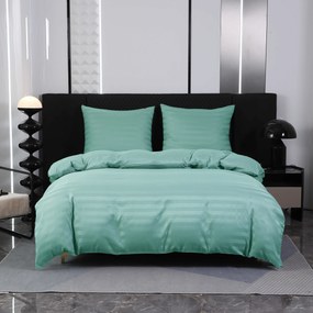 Hotelové obliečky z mikrovlákna JASMINE mentolové - prúžok 2 cm Rozmer obliečok: 2 ks 70 x 80 cm | 160 x 200 cm