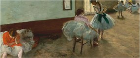 Obraz - Edgar Degas, The Dance Lesson, reprodukcia (120x50 cm)