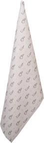 Béžová textilná utierka s králikom Bunny Buddies - 50*70 cm