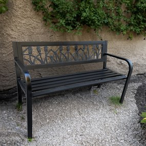 Záhradná lavička LISSA čierna