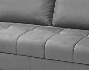 Rohová sedacia súprava Paris, stredne šedá látka, ľavý roh