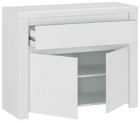 Komoda Lafer 2D1S (biely lesk). Vlastná spoľahlivá doprava až k Vám domov. 1034086
