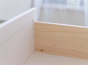 PROXIMA.store - Rustikálna masívna vitrína 4s.1 veľká - MARONE ELITE FARBA: biela - prírodná borovica