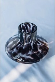 Hnedá sklenená ručne vyrobená váza (výška 28 cm) Glom – noo.ma