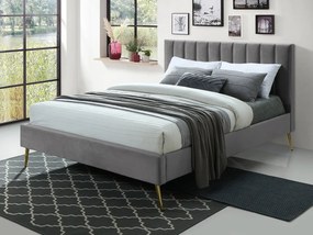 Čalúnená manželská posteľ Blues New, Rozmer postele: 180x200, Farby:: Sivý aksamit CFF0007-02