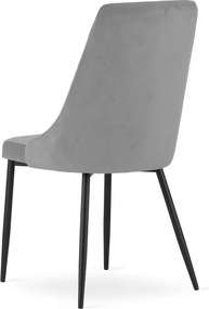 Set štyroch jedálenských stoličiek IMOLA zamatové svetlosivé (4ks)