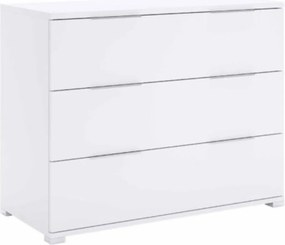Biela komoda so zásuvkami biely mat Barton BT-63-WM