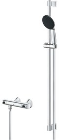 GROHE Precision Flow nástenný sprchový termostat, ručná sprcha 1jet EcoJoy priemer 110 mm, 92 cm sprchová tyč, jazdec a sprchová hadica 175 cm, chróm, 34805001