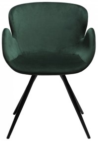 GAIA ČALÚNENÁ STOLIČKA green velvet/black