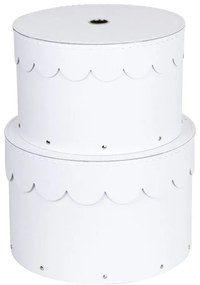 Kartónové úložné boxy s vekom v súprave 2 ks Wilma – Bigso Box of Sweden