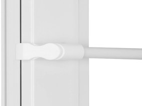 Dekodum Plastová Mini záclonová tyč teleskopická / Vitrážka 75-125 cm Biela