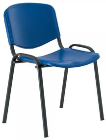 Plastová konferenčná stolička ISO - čierne nohy
