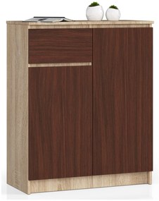 Komoda Kilos (dub sonoma + wenge). Vlastná spoľahlivá doprava až k Vám domov. 1117171