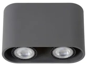 Lucide 09914/10/36 - LED Bodové svietidlo BENTOO 2xGU10/5W/230V šedá