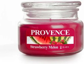 Sviečka v skle s viečkom JAHODA A MELÓN 200 g