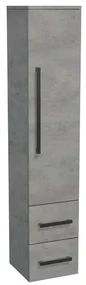 Kúpeľňová skrinka vysoká SAT Cube Way 35x163x33 cm betón CUBE3CHV35BE