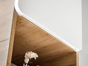 Comad Doplnková kúpeľňová skrinka vysoká Aruba White 25 dub craft/biela lesk