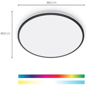WiZ - LED RGBW Stmievateľné stropné svietidlo RUNE LED/21W/230V čierna Wi-Fi