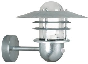 Nordlux - Vonkajšie nástenné svietidlo s pohybovým senzorom AGGER 1xE27/60W/230V IP54 strieborné
